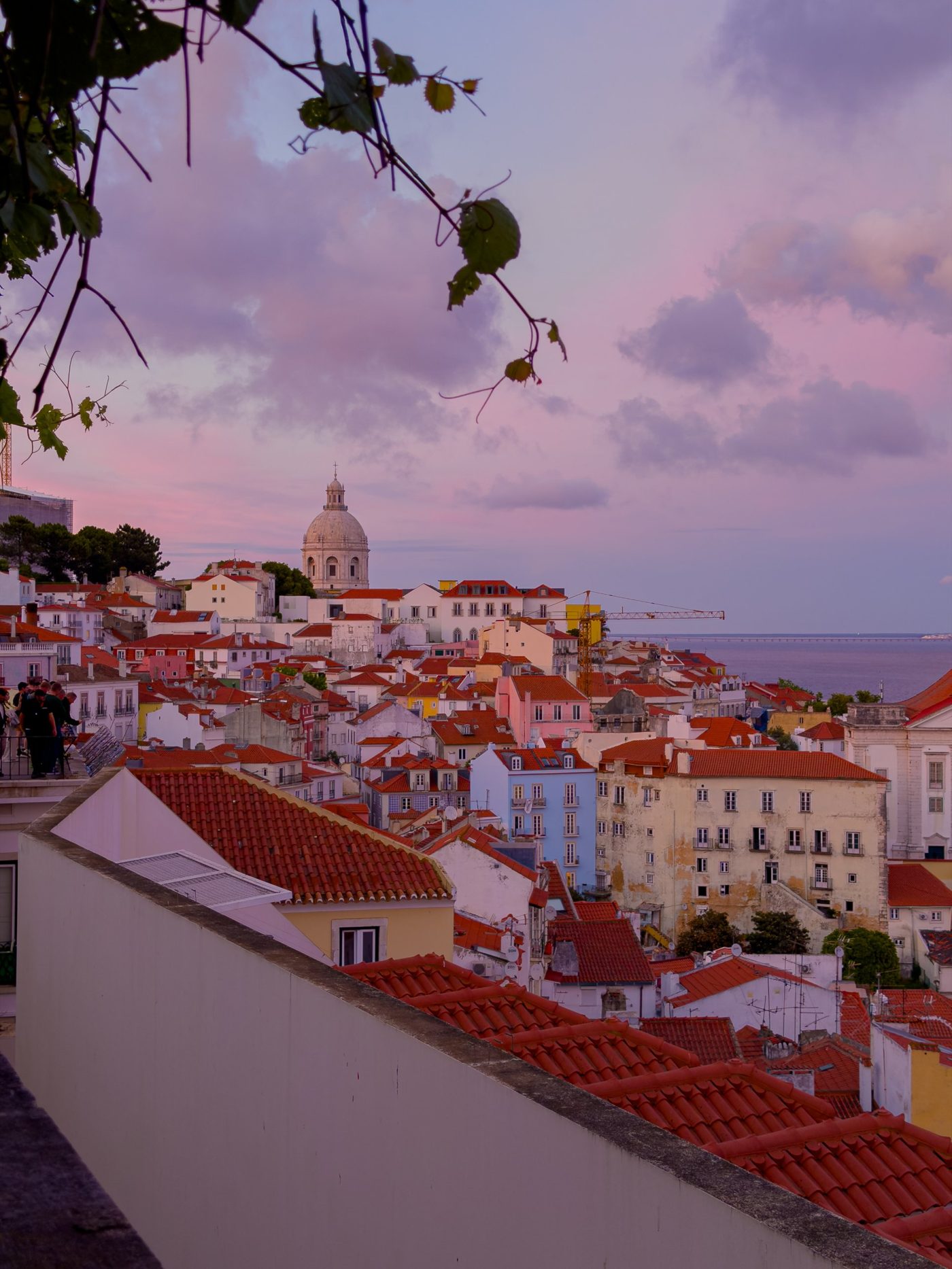 Sunset over Lisbon rooftops